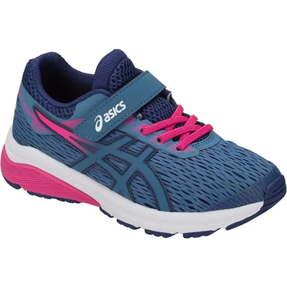 Asics Kids Baby Boy`s GT-1000 7 Toddler/little Kids Azure/fuchsia Purple 3 M US
