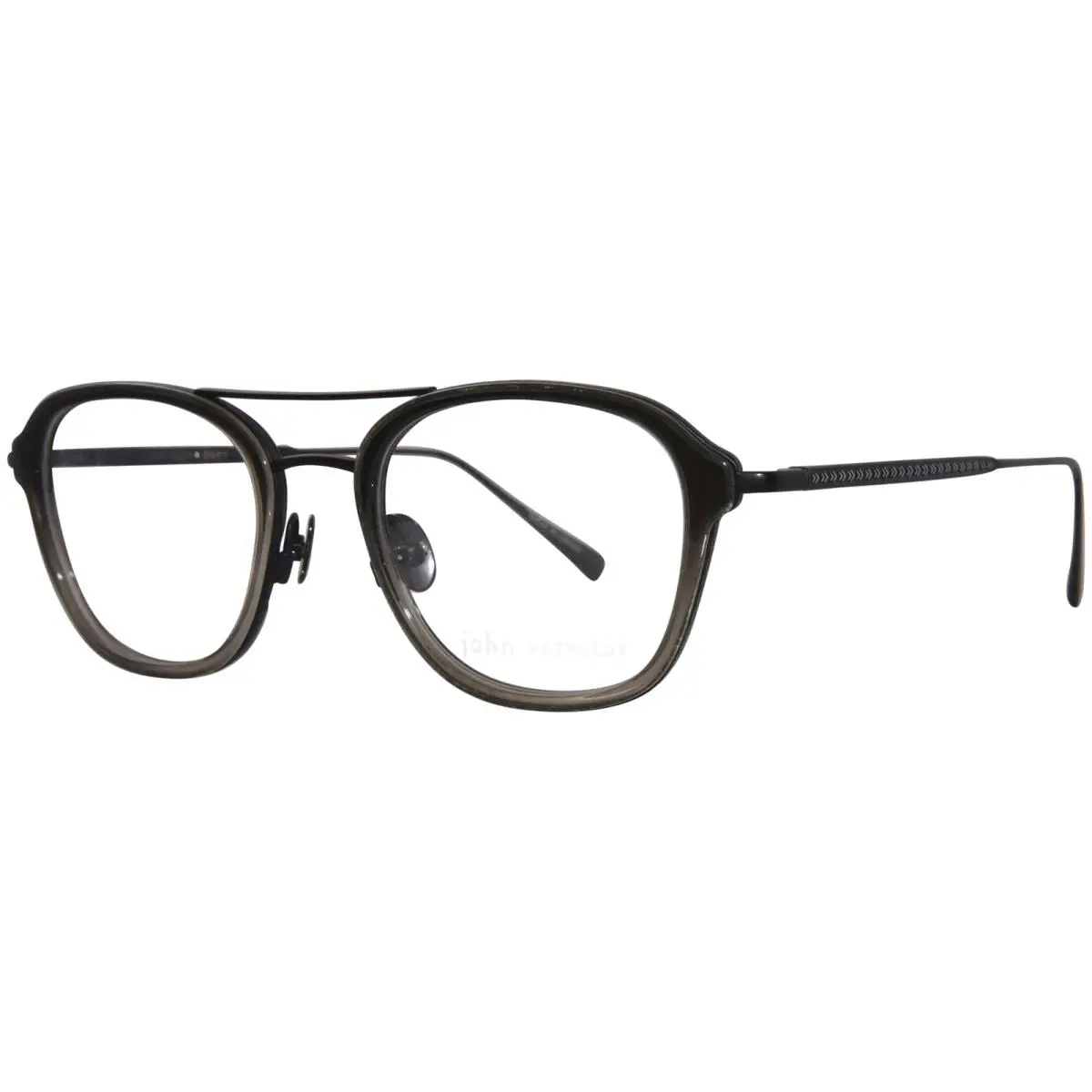 John Varvatos VJV429 Eyeglasses Frame Men`s Grey Full Rim Round Shape 51mm