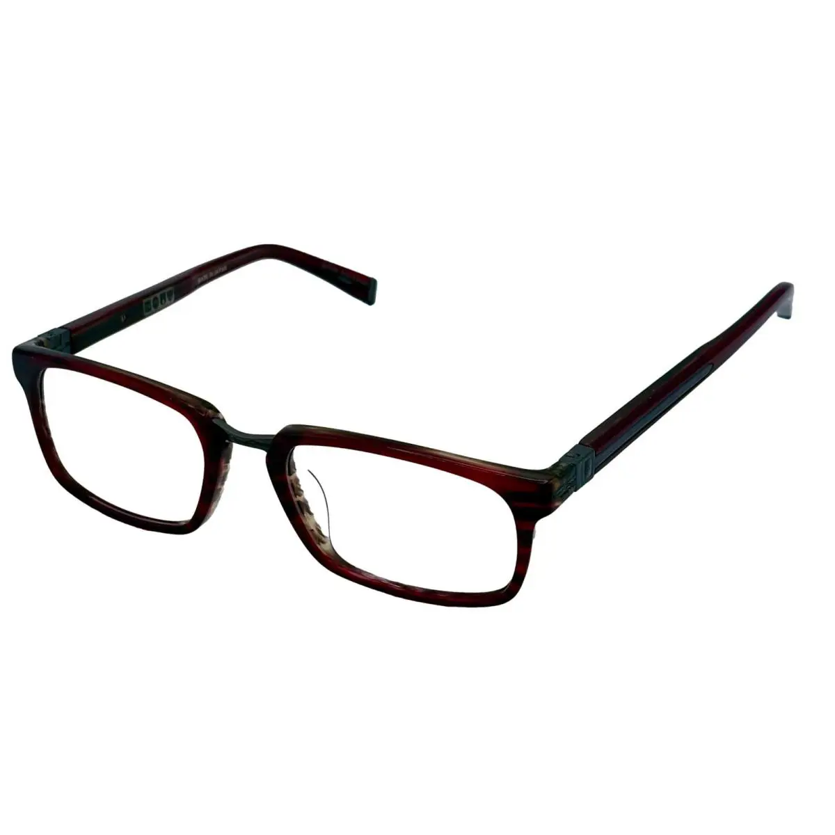 John Varvatos Eyeglasses Rectangle Mens Chianti Gradient Eyewear Frame V350 50mm - Frame: Chianti, Lens: Clear dummy, , Pattern: Black Gradient