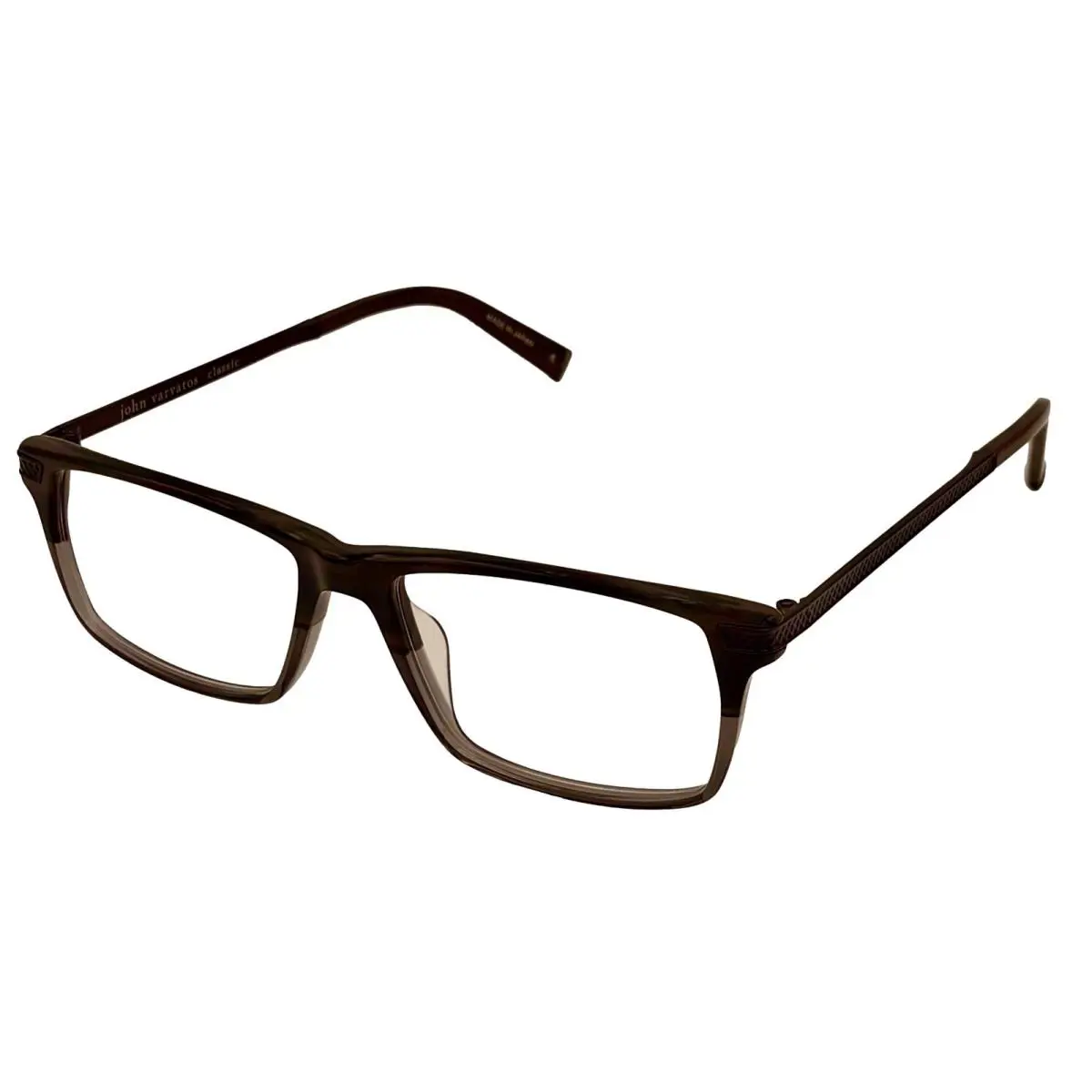 John Varvatos Plastic Rectangle Mens Mahogany Eyewear Frame V367 55mm