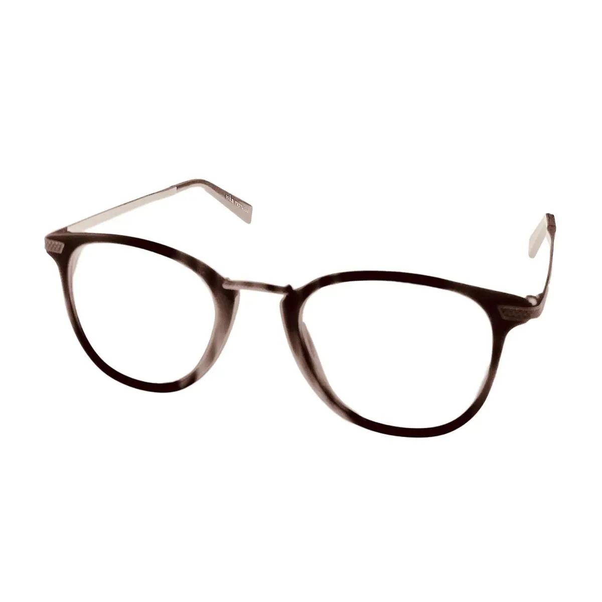 John Varvatos Mens Ophthalmic Eyeglass Plastic Round Frame V372 Black 48mm - Black, Frame: Black, Lens: Clear dummy