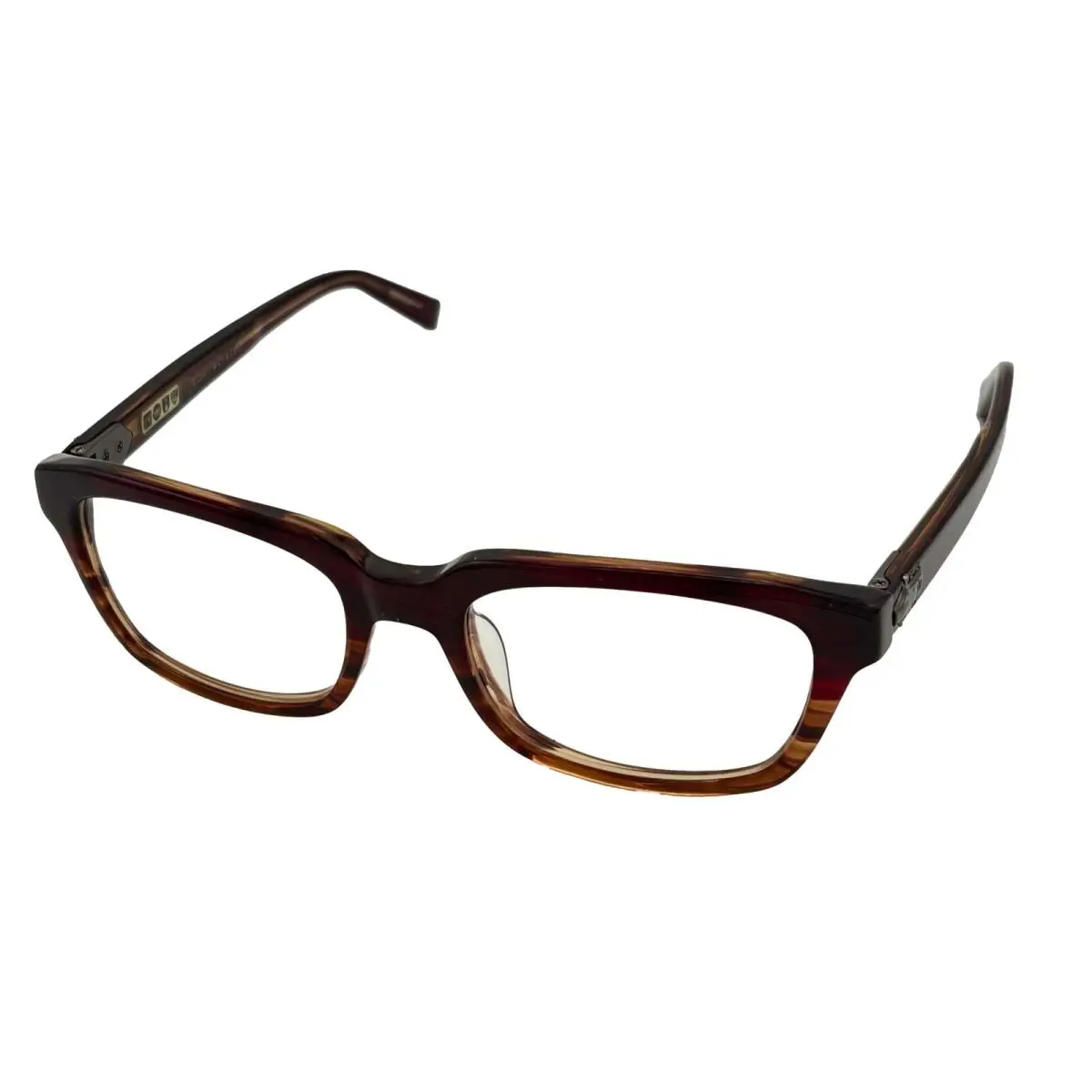 John Varvatos Mens Ophthalmic Eyeglass Plastic Rectangle Frame V357 Redwood 52mm