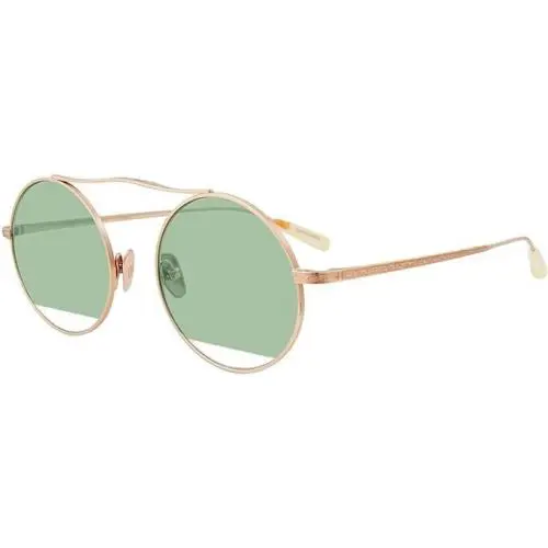 John Varvatos Sunglasses V536 Gold / Green Gradient - Made in Japan