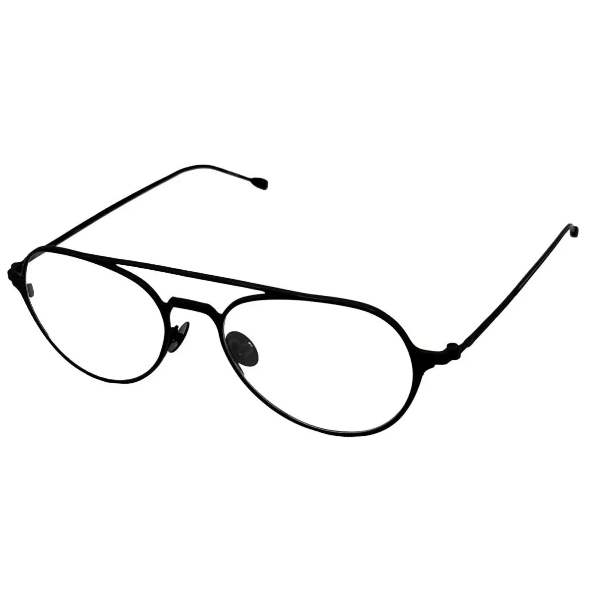 John Varvatos Mens Eyeglass Metal Aviator Black / Metal V164. 53mm