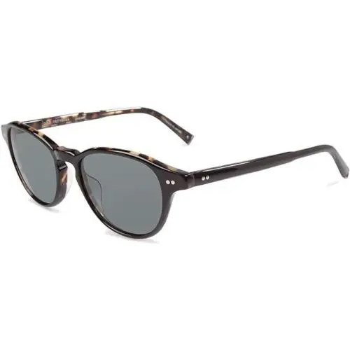 John Varvatos Sunglasses V600 UF Sullivan Round 52mm Black Grey Polarized