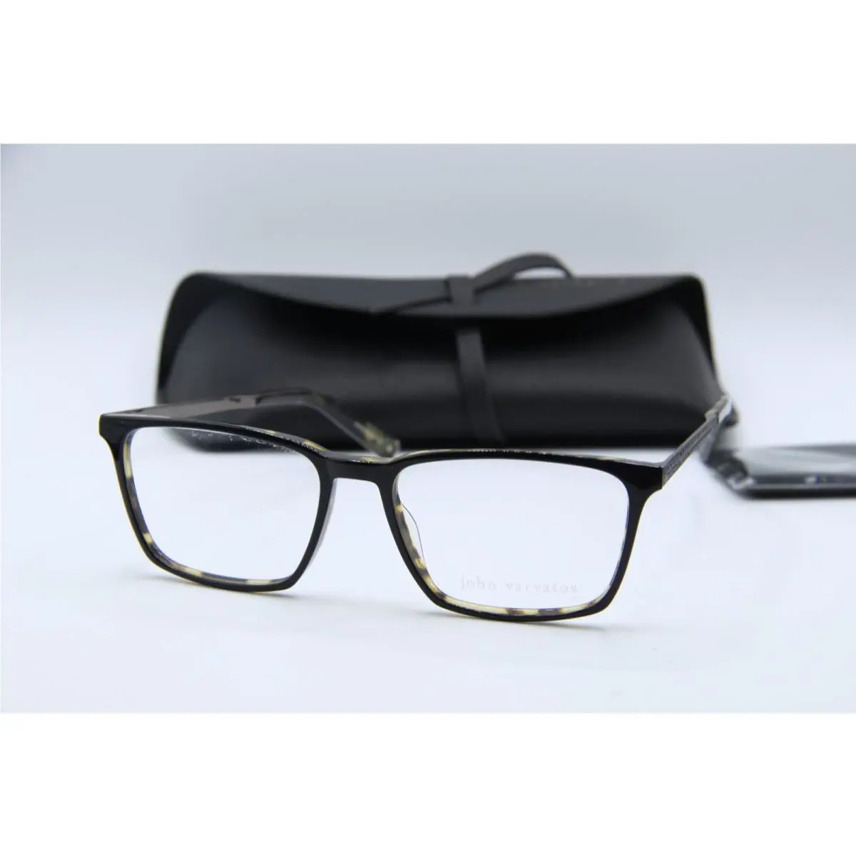 John Varvatos V402 Black Havana Frames Eyeglasses 55-17