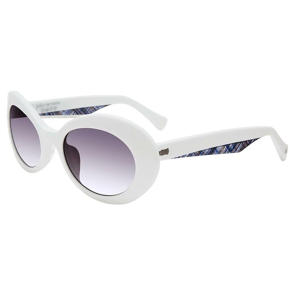 Retro Sunglasses V537 White / Grey Gradient Lens 52-21-145 by John Varvatos