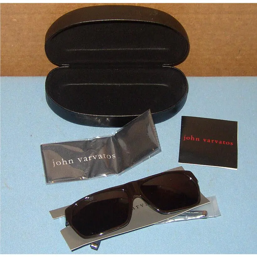 2016 John Varvatos V765 Unisex Sunglasses Brown Horn Japan + Case