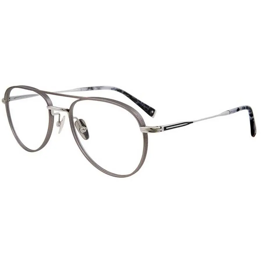 John Varvatos Eyeglasses JV V175 Gunmetal Silver 54mm Aviator V 175 - Frame: Gunmetal Silver