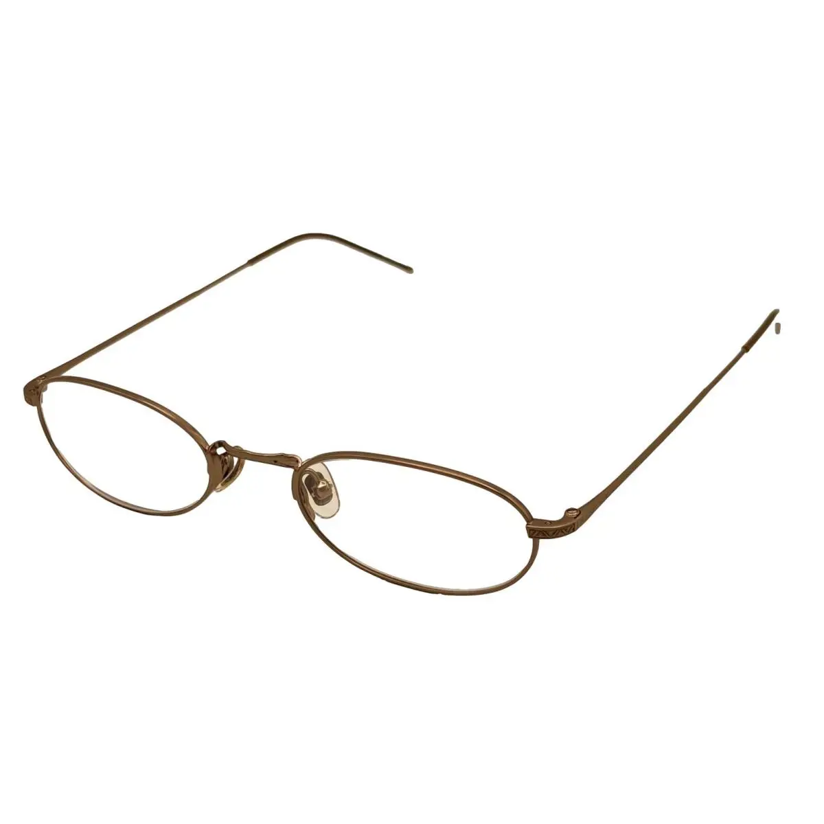 John Varvatos Eyeglasses Oval Men Gold Metal Eyewear Frame V127 48mm