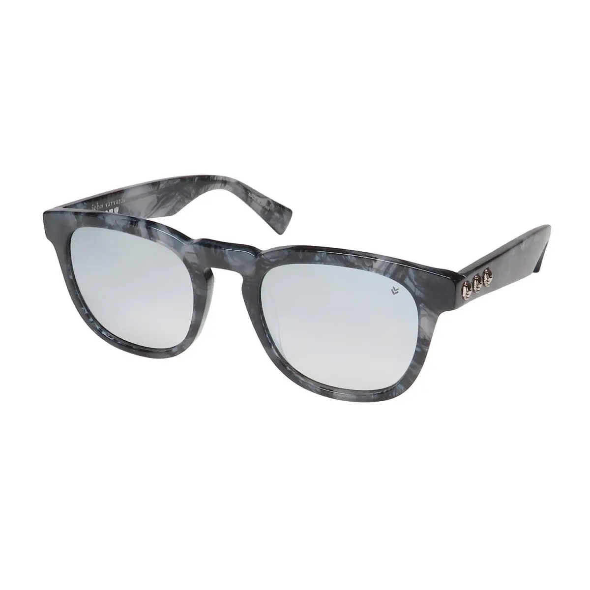 John Varvatos SJV555 Sunglasses Mens Square Plastic Textured Blue Full-rim