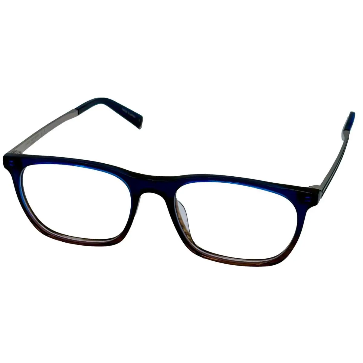 John Varvatos Mens Ophthalmic Eyeglass Rectangle Navy Gradient Plastic V406. 53m