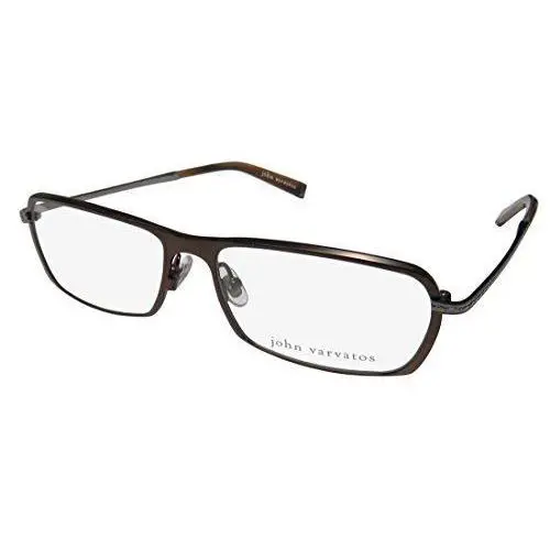 Designer Eyeglasses V136 in Brown 55mm Demo Lens by John Varvatos