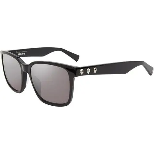 Sunglasses SJV554 56mm Black Mirror Skulls - Made in Japan by John Varvatos