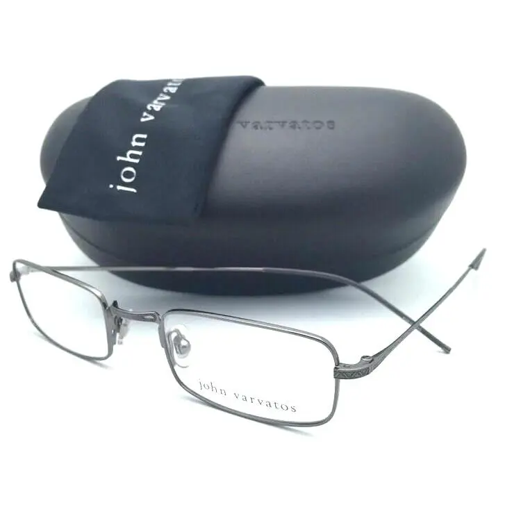 Rx-able John Varvatos Eyeglasses V128 48-21 145 Gunmetal Rectangular Frames