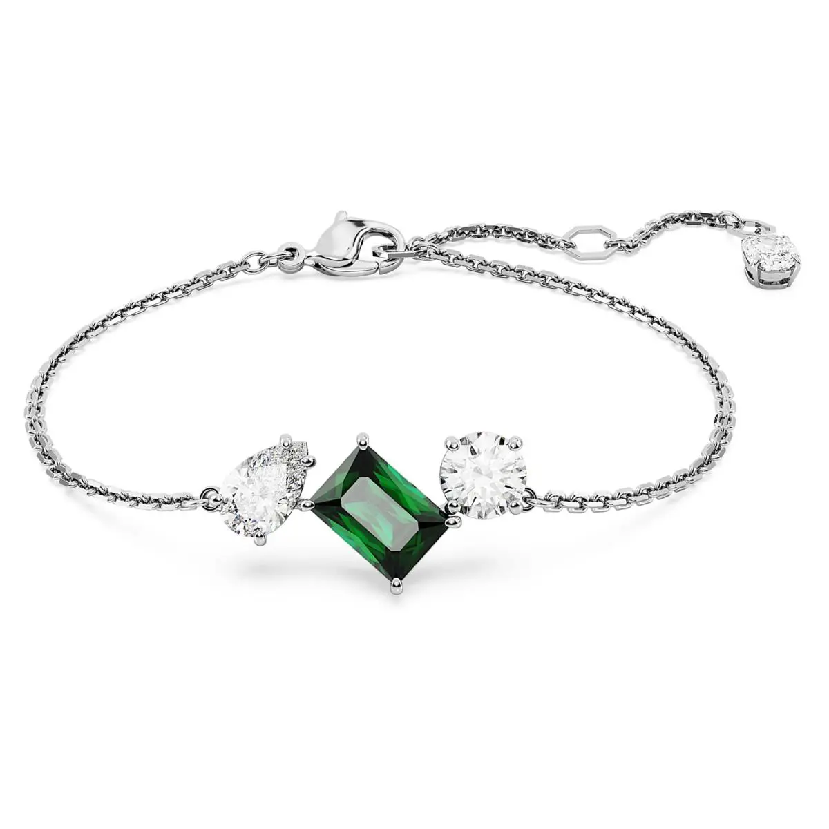 Mesmera Bracelet Mixed Cuts Green Rhodium Plated 5668360 by Swarovski