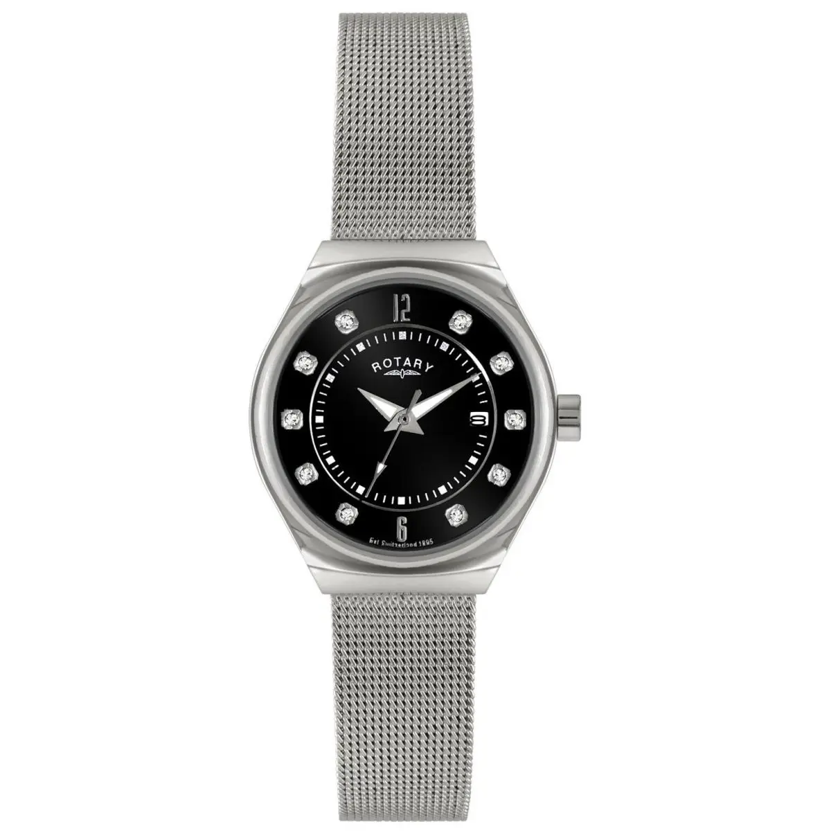 LB00033/04 Black Dial Stainless Steel Women`s Watch by Rotary