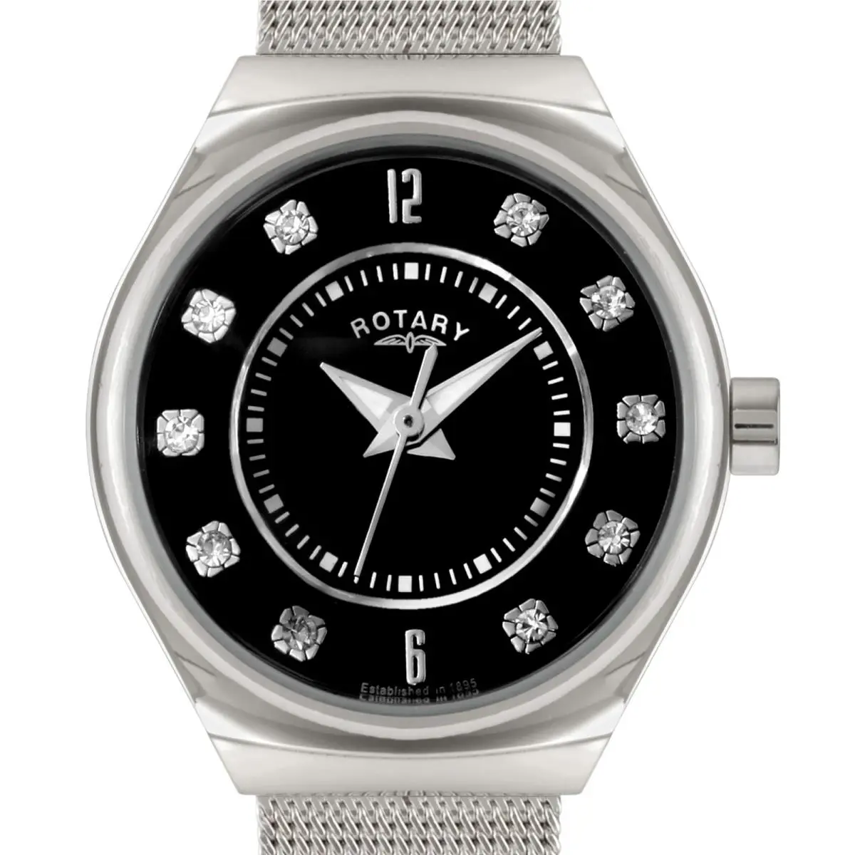 LB00033/AIR Black Dial Stainless Steel Women`s Watch by Rotary