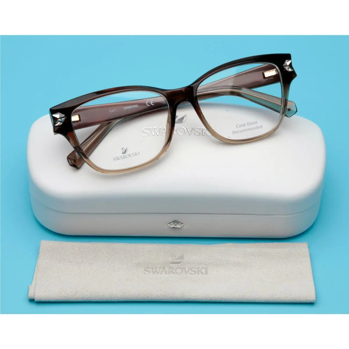 Swarovski SK 5267 047 Brown Gradient Eyeglasses 55-15-140mm B42mm