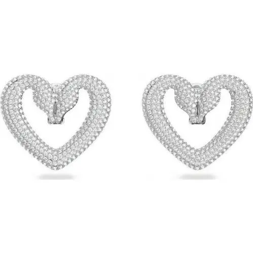 Swarovski Una Women`s White Crystal Rhodium-plated Earring 5626172