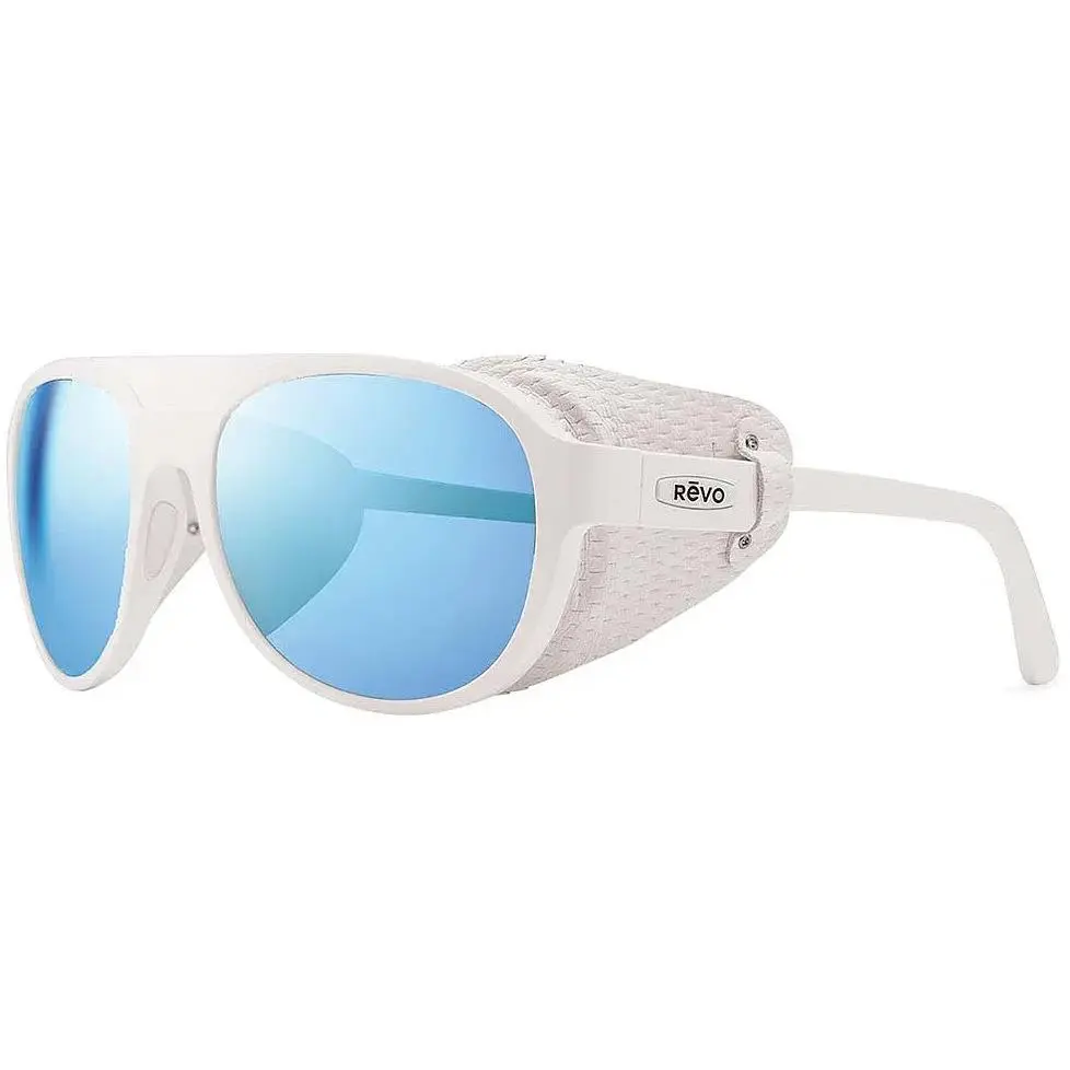 Sunglasses Traverse Matte White Frame / Blue Water Polarized Lens RE1036 by Revo