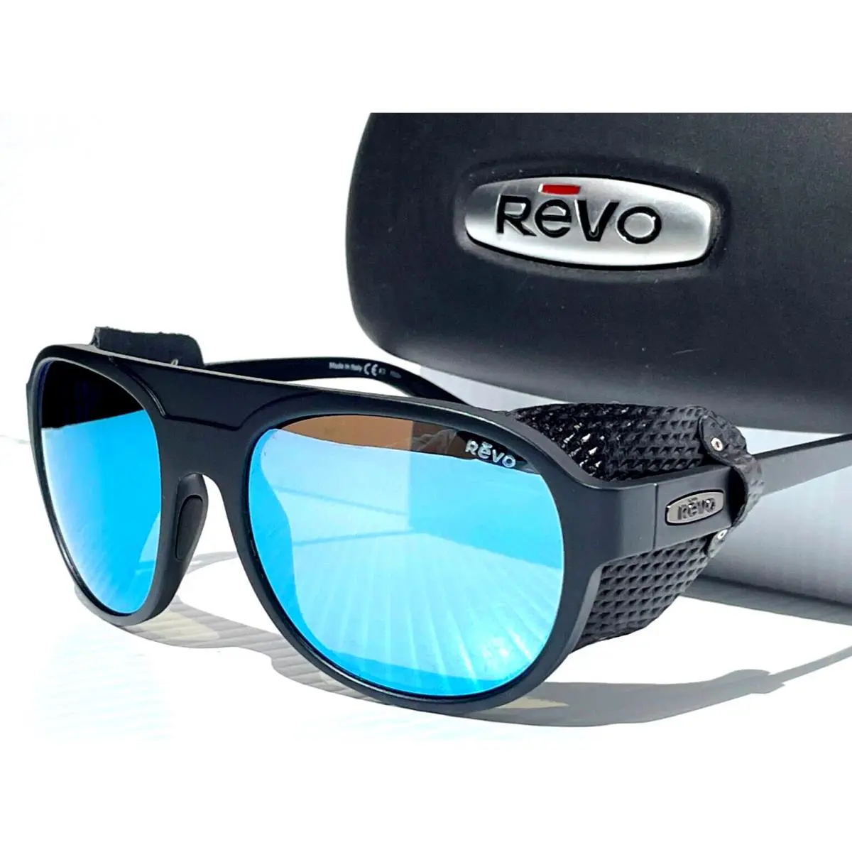 Traverse Matte Black Polarized Blue Water Lens Sunglass 1036 01 BL by Revo