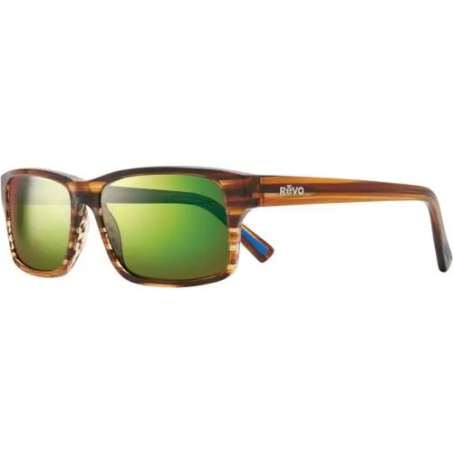 Sunglasses Finley Brown Horn Shiny Frame / Green Polarized Eco Lens by Revo