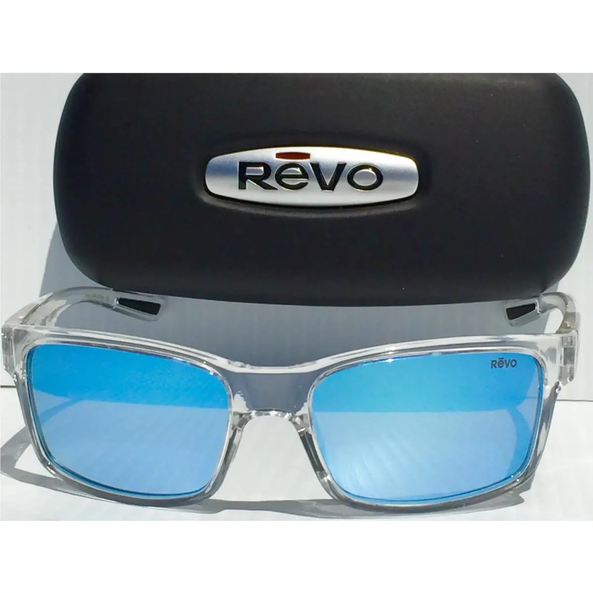 Crawler Clear w Blue Polarized Lens Sunglass RE 1027 09 BL by Revo