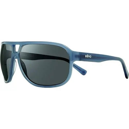 Sunglasses Hank Slate Grey Blue Acetate Frame Graphite Grey Polarized Lens by Revo