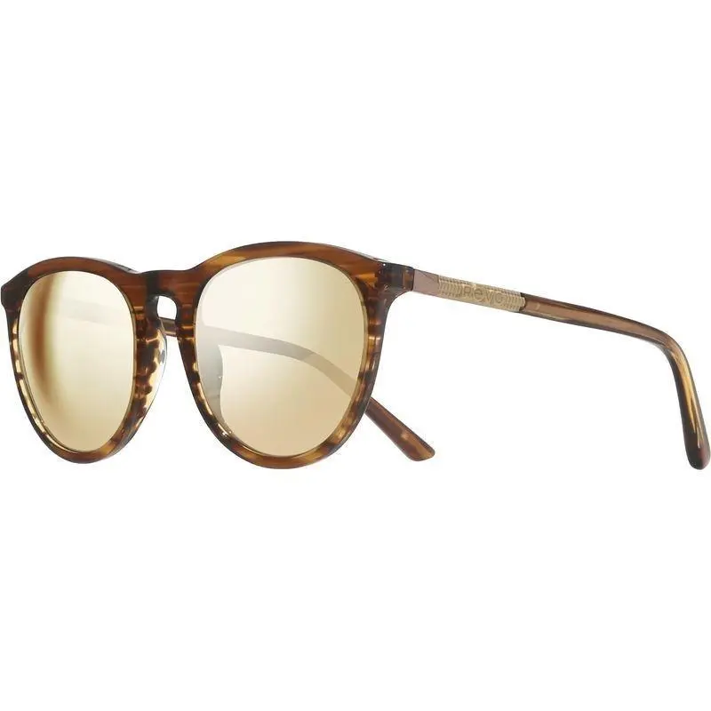 Revo Sunglasses Sage Amber Horn Frame / Champagne Gold Polarized Lens RE1217