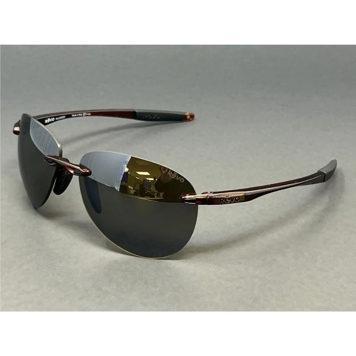 Revo Descend A RE1169 02BR Crystal Brown 62mm Men`s Sunglasses Polarized