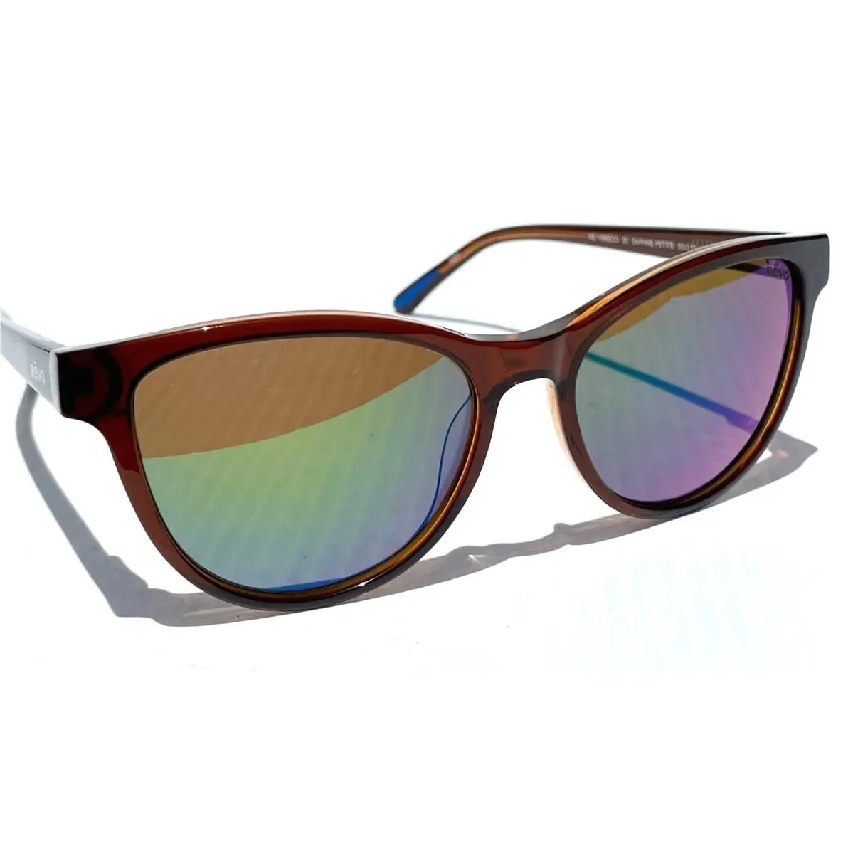 Revo Daphine Petite Brown Polarized Green Lens Cat Eye Sunglass 1198 02 GN