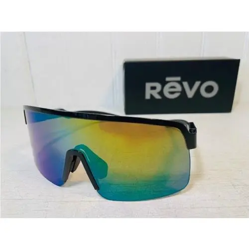 RE1213 11 GN Omega Shiny Black Frame w Polarized Evergreen Lens Suns by Revo