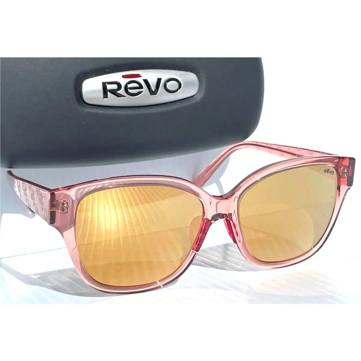 Perry Shiny Crystal Mauve Polarized Champagne Gold Sunglass 1219 14 CH by Revo