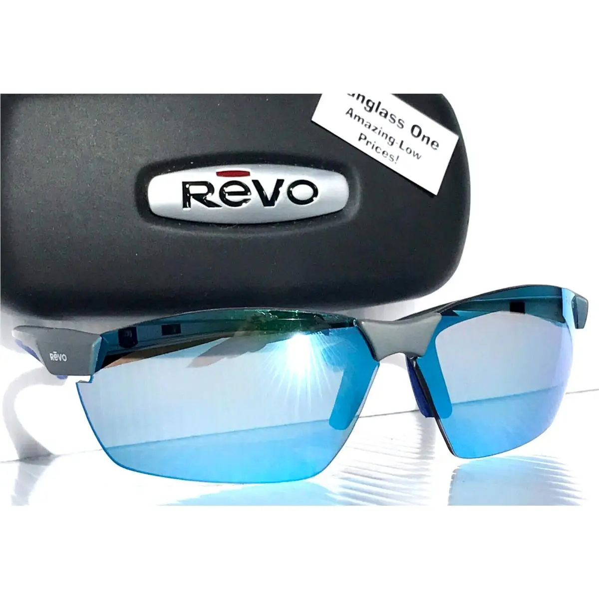 Revo Incline Matte Grey Polarized Blue Water Lens Sunglass RE 1238 00 BL