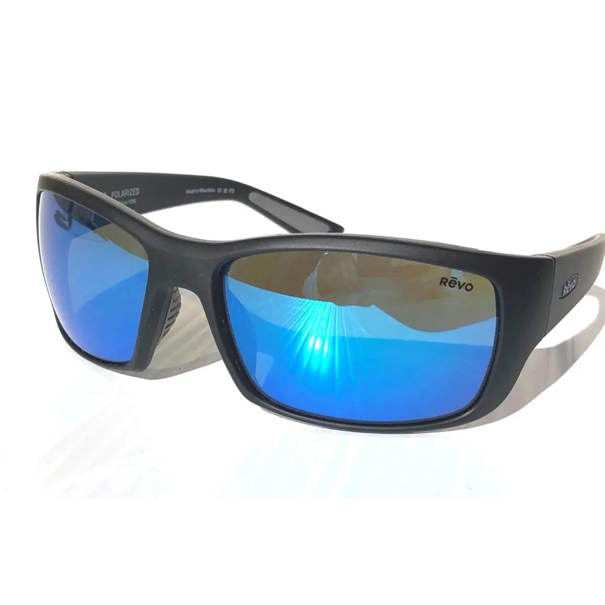 Dexter Matte Black Polarized Blue Lens Sunglass 1127 11 H2O by Revo