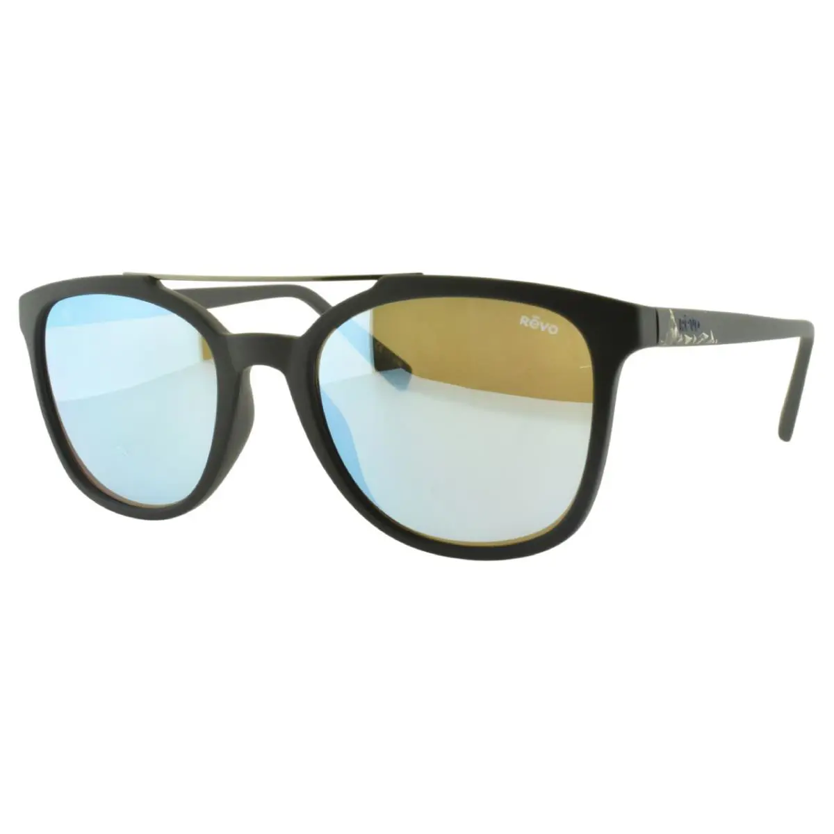 Revo RE 1040 Clayton 52-22-135 Black Pilot Full Rim Unisex Sunglasses