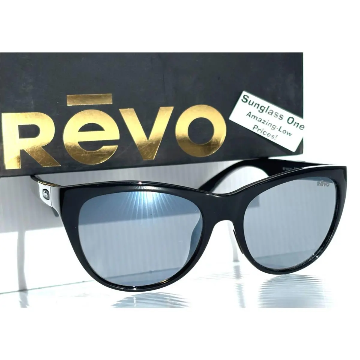 Revo Barclay Shiny Black Polarized Graphite Lens Sunglass 1037 01 GY