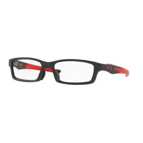 OX8118-0456-56 Black Red Eyeglasses Optical Frame by Oakley