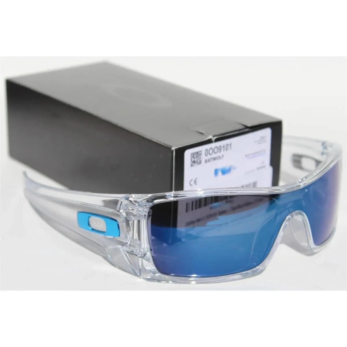 Batwolf Sunglasses Crystal Clear/ice Iridium Blue OO9101-07 by Oakley