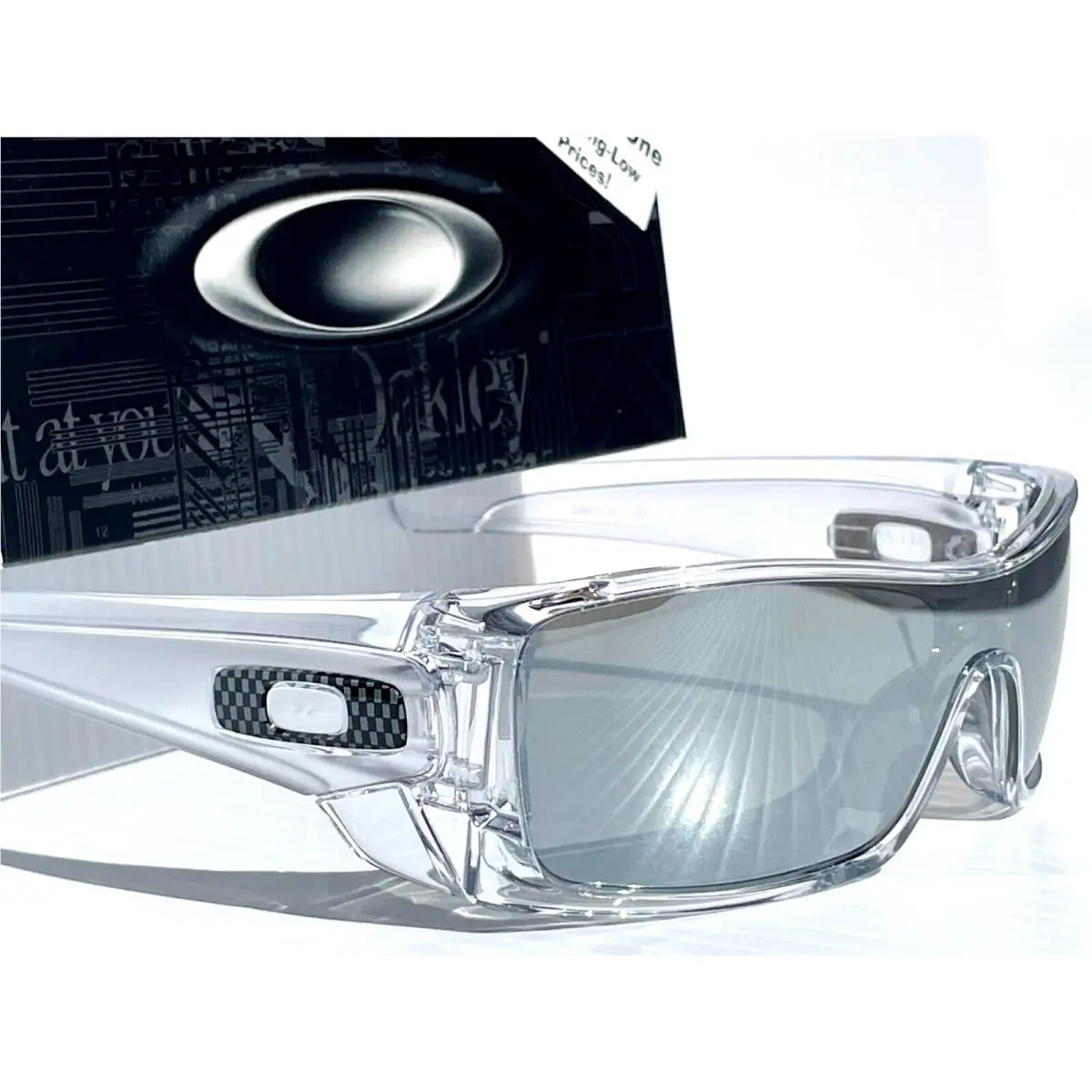 Batwolf Clear Carbon Fiber Icon Polarized Galaxy Chrome Sunglass 9101 by Oakley