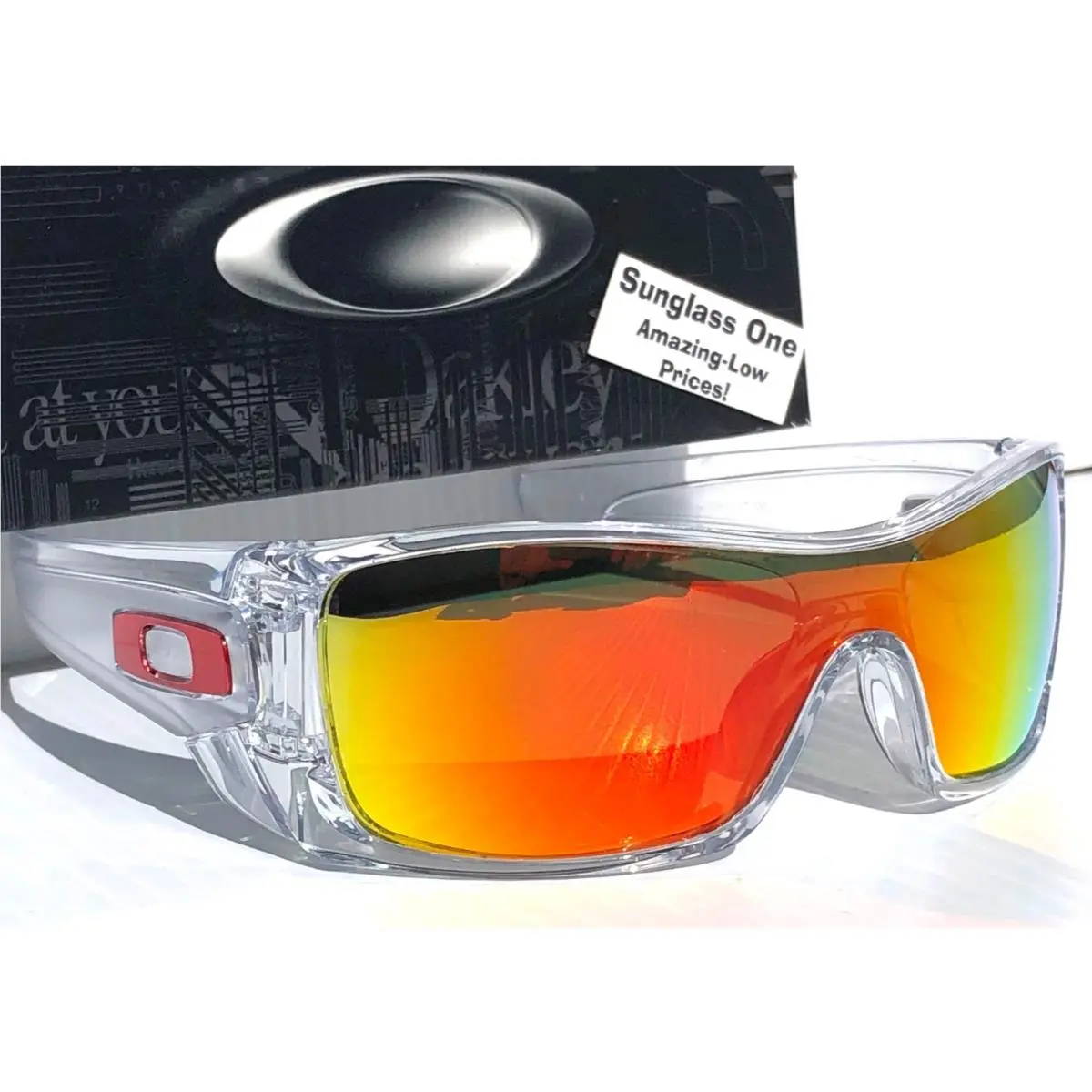 Batwolf Clear Ducati Red Icon Polarized Galaxy Ruby Lens Sunglass 9101 by Oakley