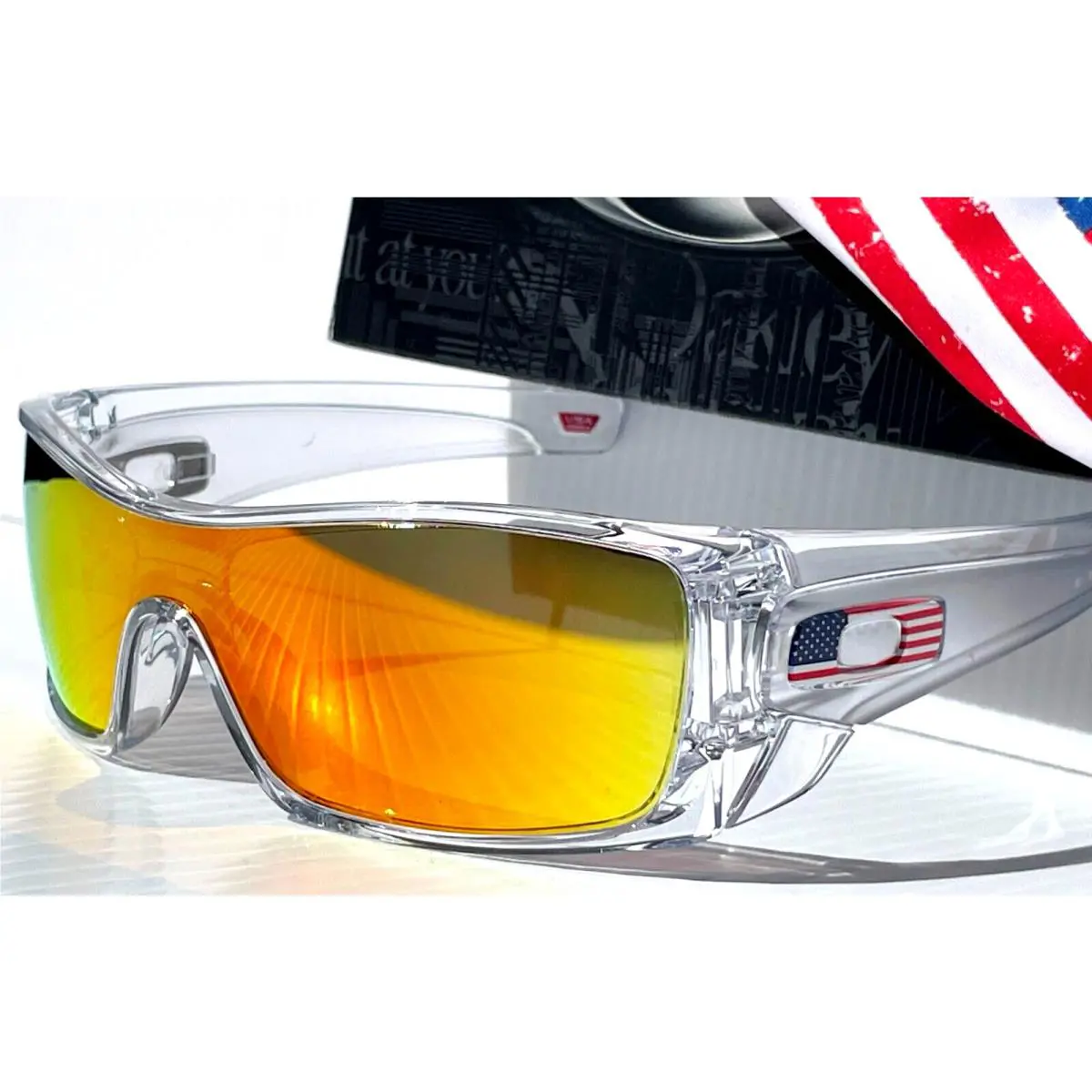 Oakley Batwolf Sunglasses Crystal Clear/ice Iridium Blue OO9101-07