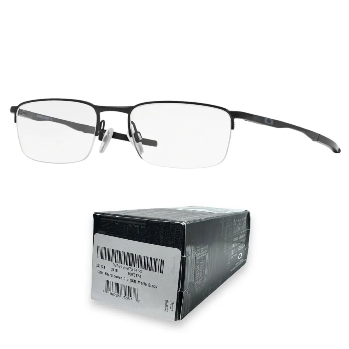 Oakley Barrelhouse 0.5 OX3174 01 Matte Black Eyeglasses Frame 53-18mm - Frame: Satin Black