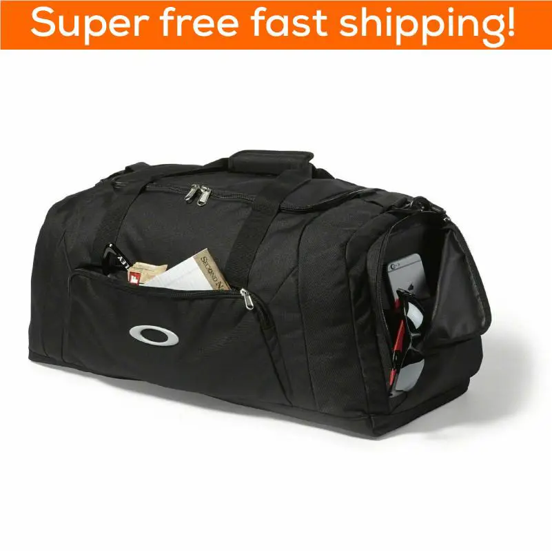 55L Gym To Street Duffel Bag Travel Duffel Gym Bag Blackout 92904ODM by Oakley