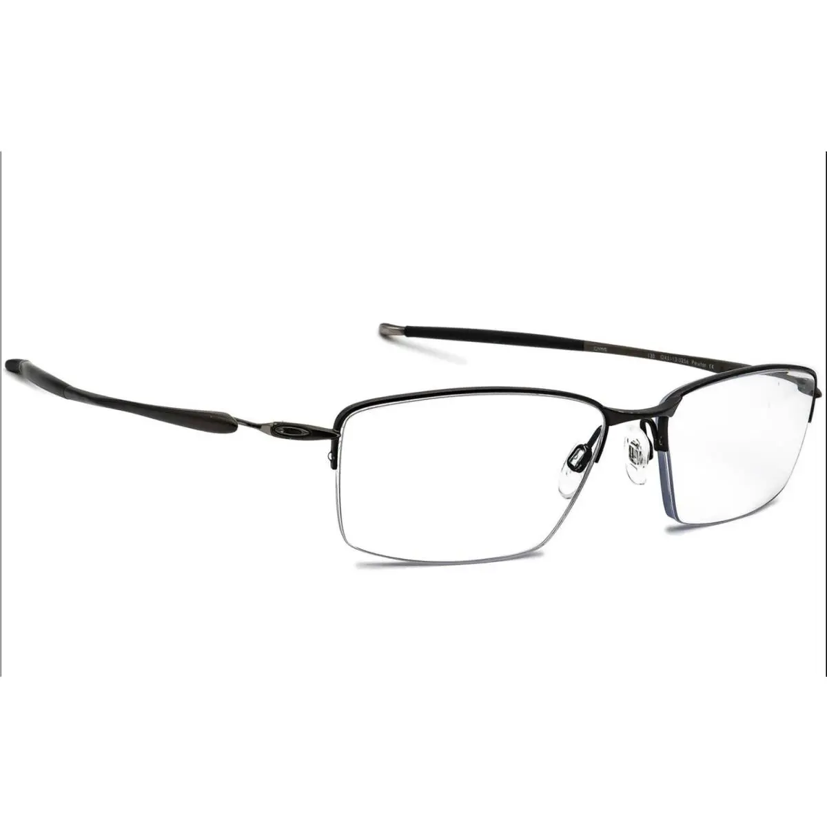 Oakley Eyeglasses Lizard OX5113-0256 56-18 Titanium Semi-rimless Pewter Frames - Frame: Pewter, Lens: Demos with Imprint