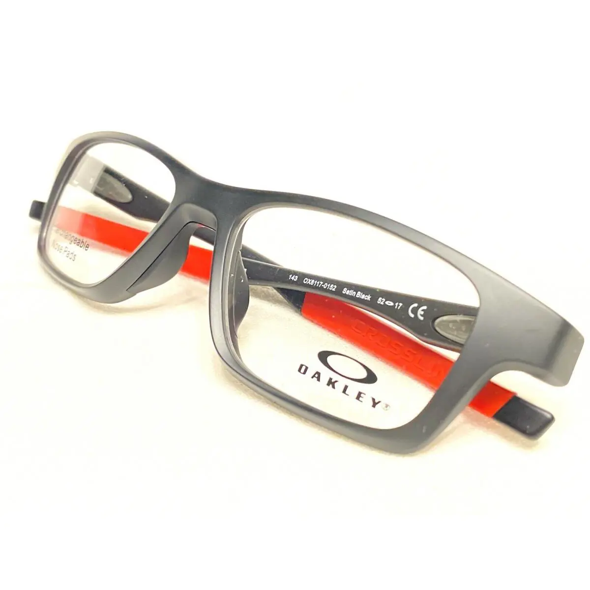 Crosslink OX8117-0152 Mens Satin Black Eyeglasses Frames 52/17-143 by Oakley