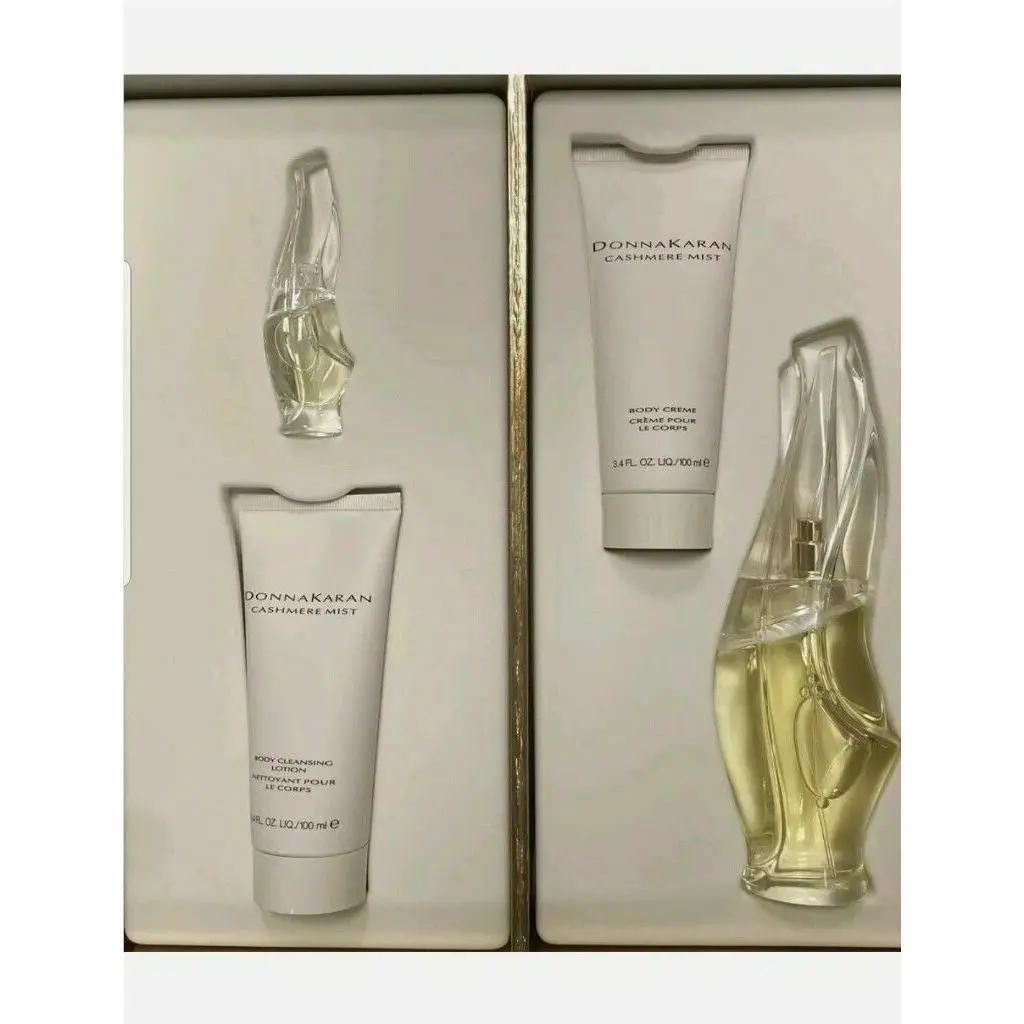 Cashmere Mist BY Donna Karan 4PCE Gift Set 3.4 OZ Eau DE Parfum Spray For Women