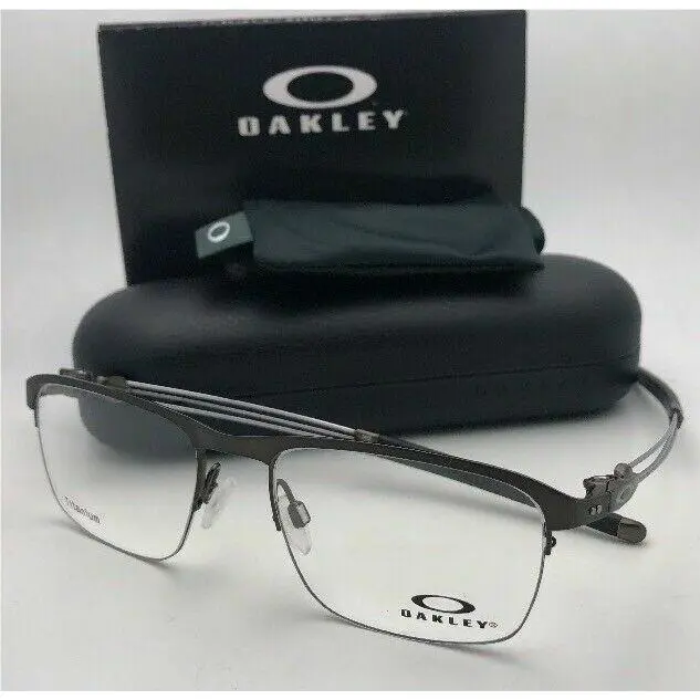 Oakley Titanium Eyeglasses Truss Rod 0.5 OX5123-0252 52-18 Semi Rimless Pewter