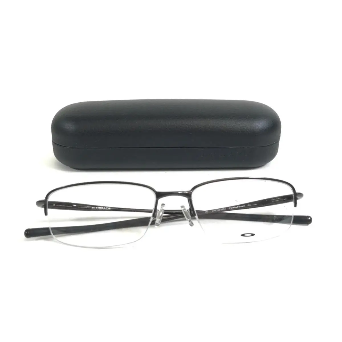 Eyeglasses Frames Clubface OX3102-0254 Polished Brown Half Rim 54-17-143 by Oakley